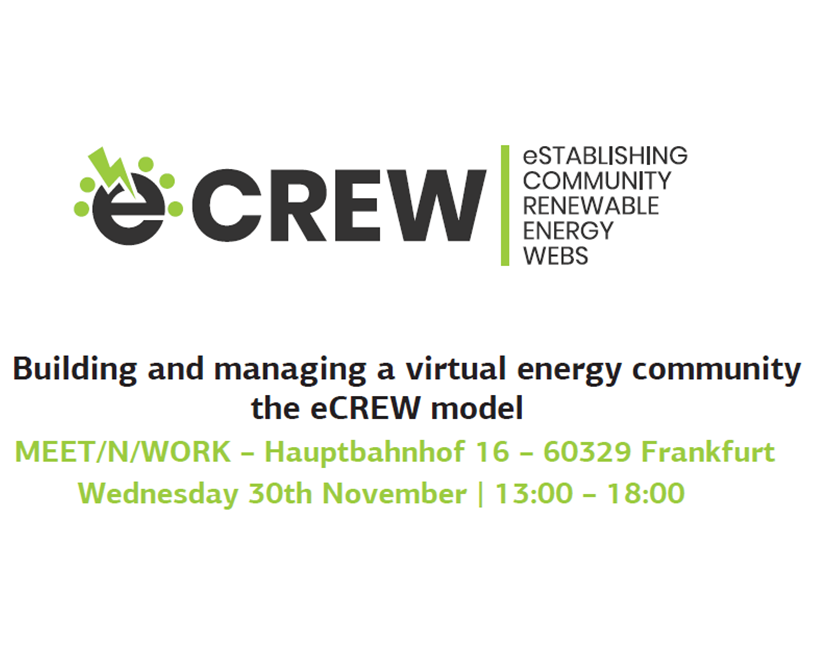 Invitation to eCREW follower communities Workshop in Frankfurt